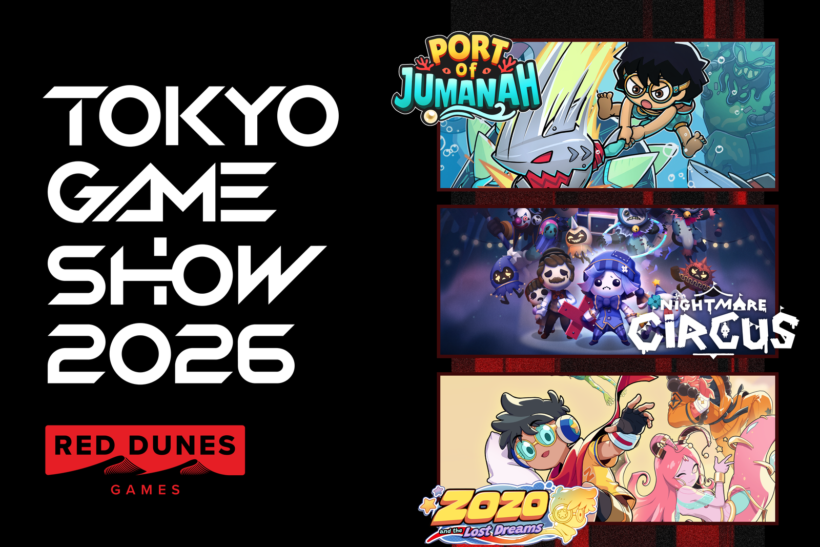 東京ゲームショウ2026、UAE発Red Dunes Gamesが夢・深海・悪夢の3タイトルを出展