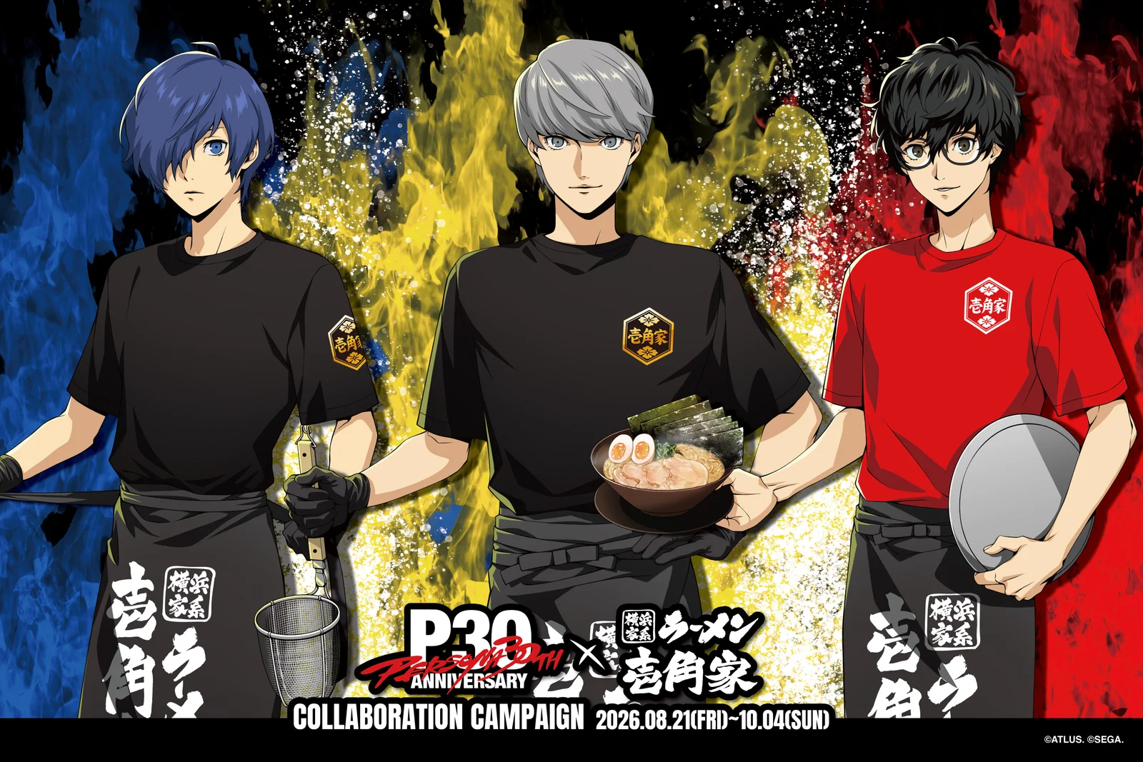 『ペルソナ』シリーズ30周年×横浜家系ラーメン壱角家がコラボ、8月21日始動