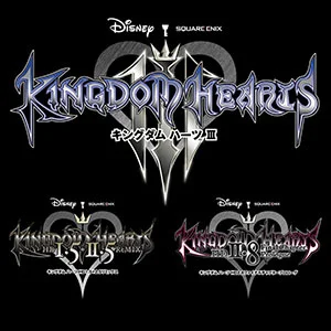 KINGDOM HEARTS INTEGRUM MASTERPIECE のロゴ、下部に1.5+2.5と2.8のロゴも並ぶ
