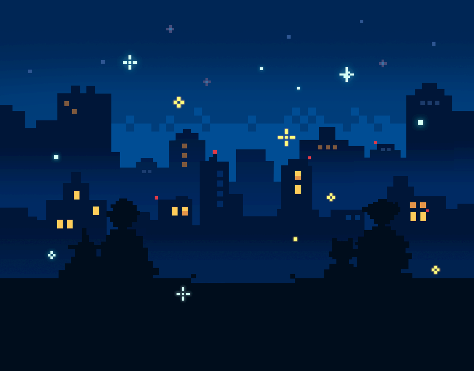限定プロフィール背景（夜の街並み）