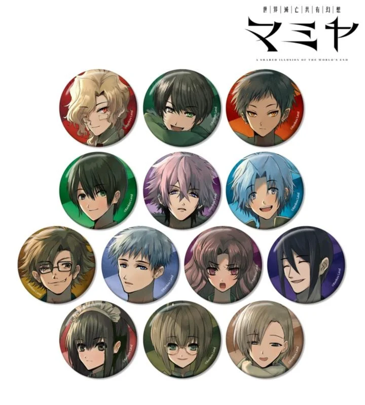 『世界滅亡共有幻想マミヤ』新グッズ全8ライン受注開始 缶バッジ・ブロマイド・F3号キャンバスボードがAMNIBUSに集結