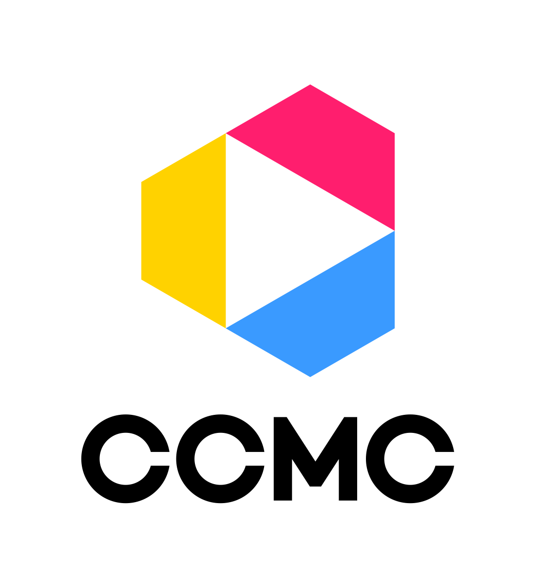 CCMCロゴのカラーブロックを拡大したビジュアル素材