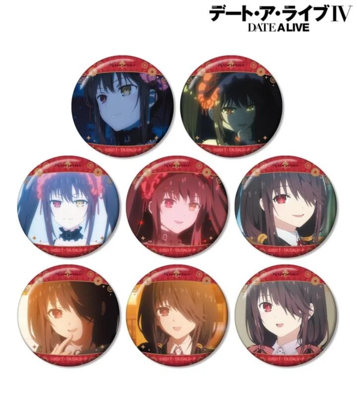 『デート・ア・ライブIV』缶バッジ4種がAMNIBUSに集結　狂三オンリー全8種＆ヒロイン11人のvol.2登場