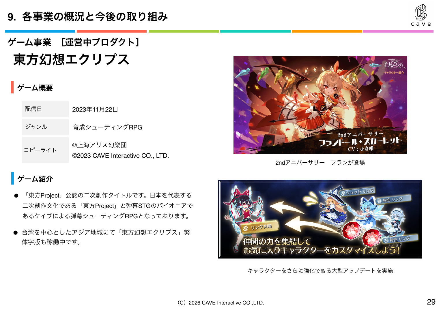 ケイブ 2026年5月期 第3四半期 決算説明資料 29ページ