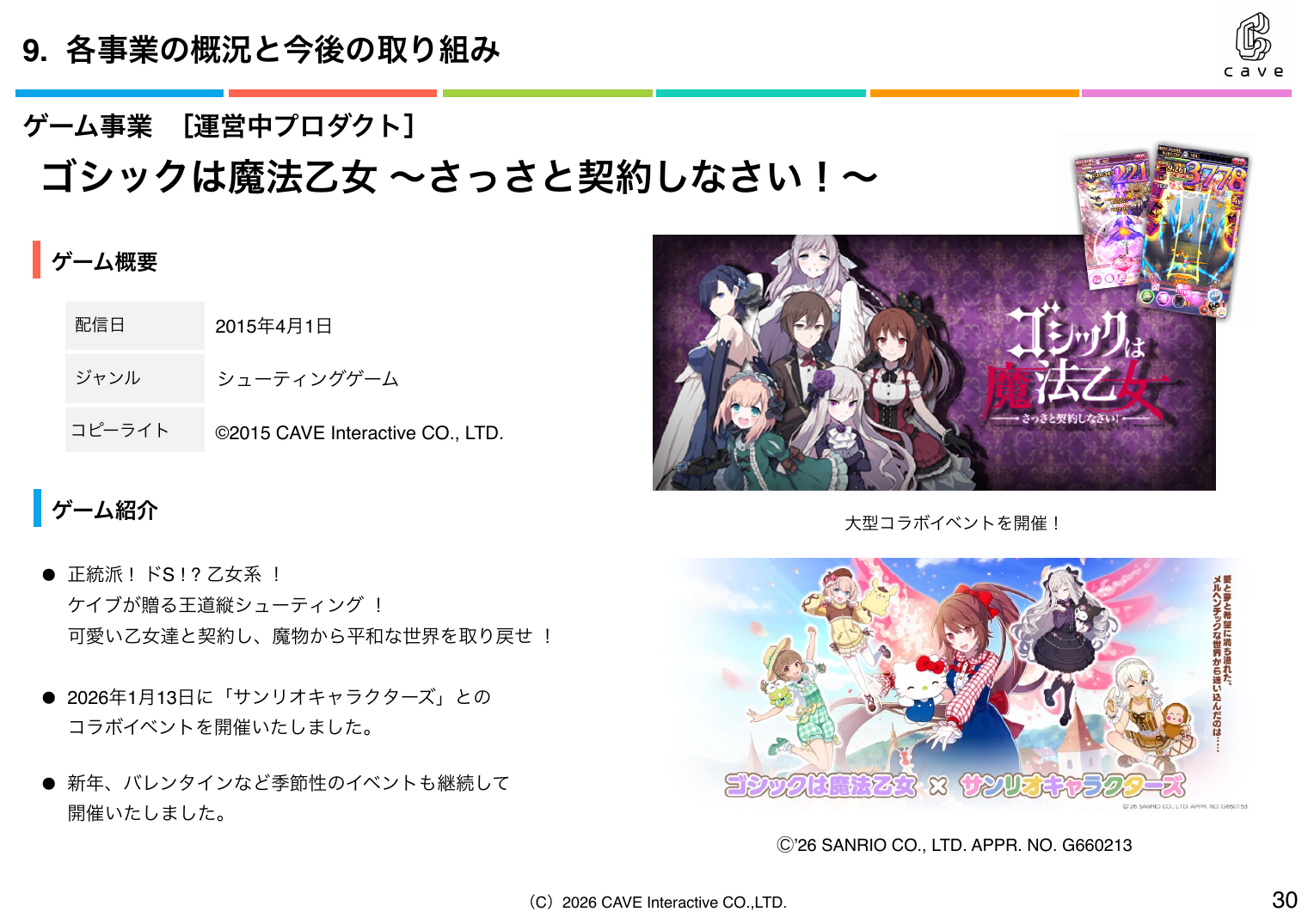 ケイブ 2026年5月期 第3四半期 決算説明資料 30ページ