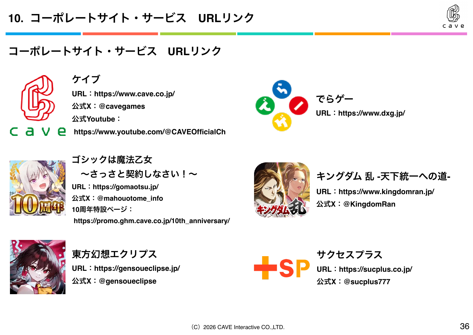 ケイブ 2026年5月期 第3四半期 決算説明資料 36ページ