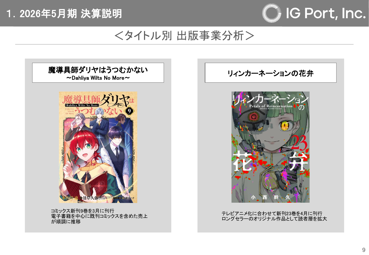 IGポート 2026年5月期 決算説明資料 10ページ