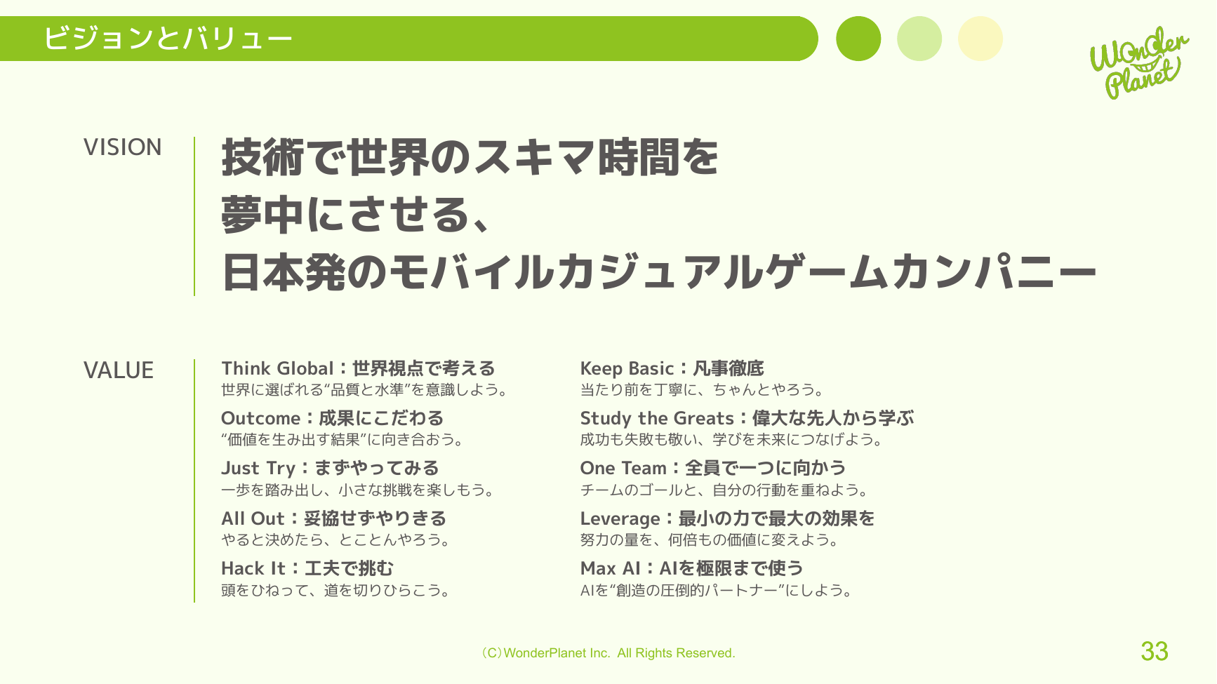 ワンダープラネット 2026年8月期 第3四半期 決算説明資料 33ページ
