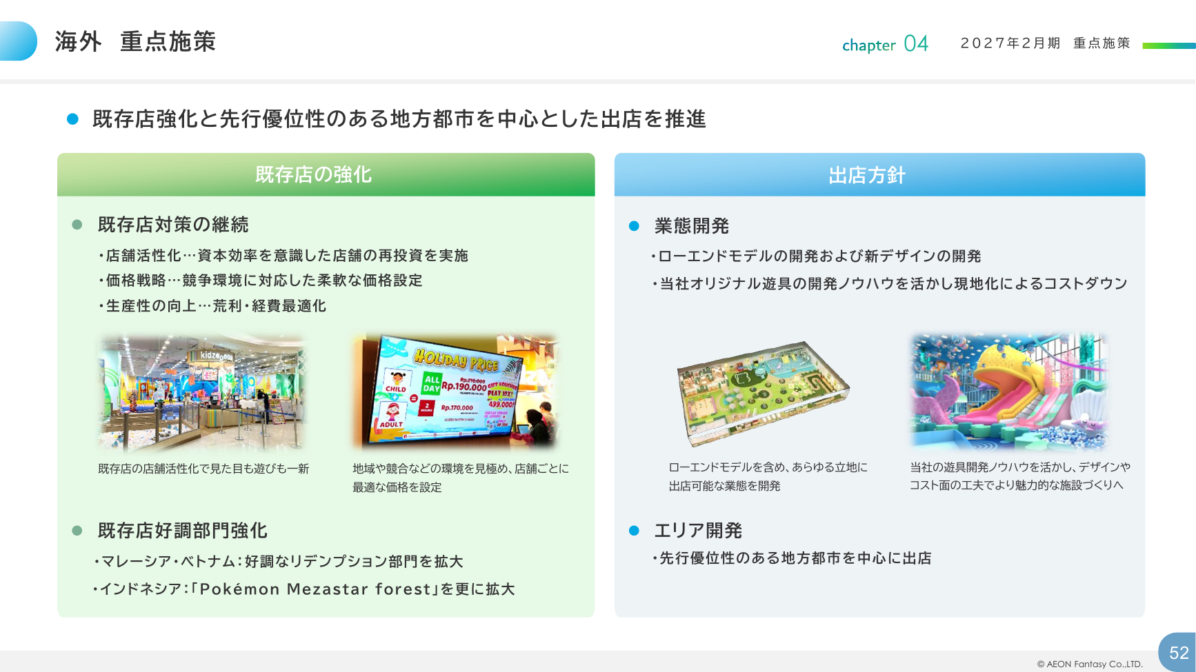イオンファンタジー 2026年2月期 決算補足資料 52ページ