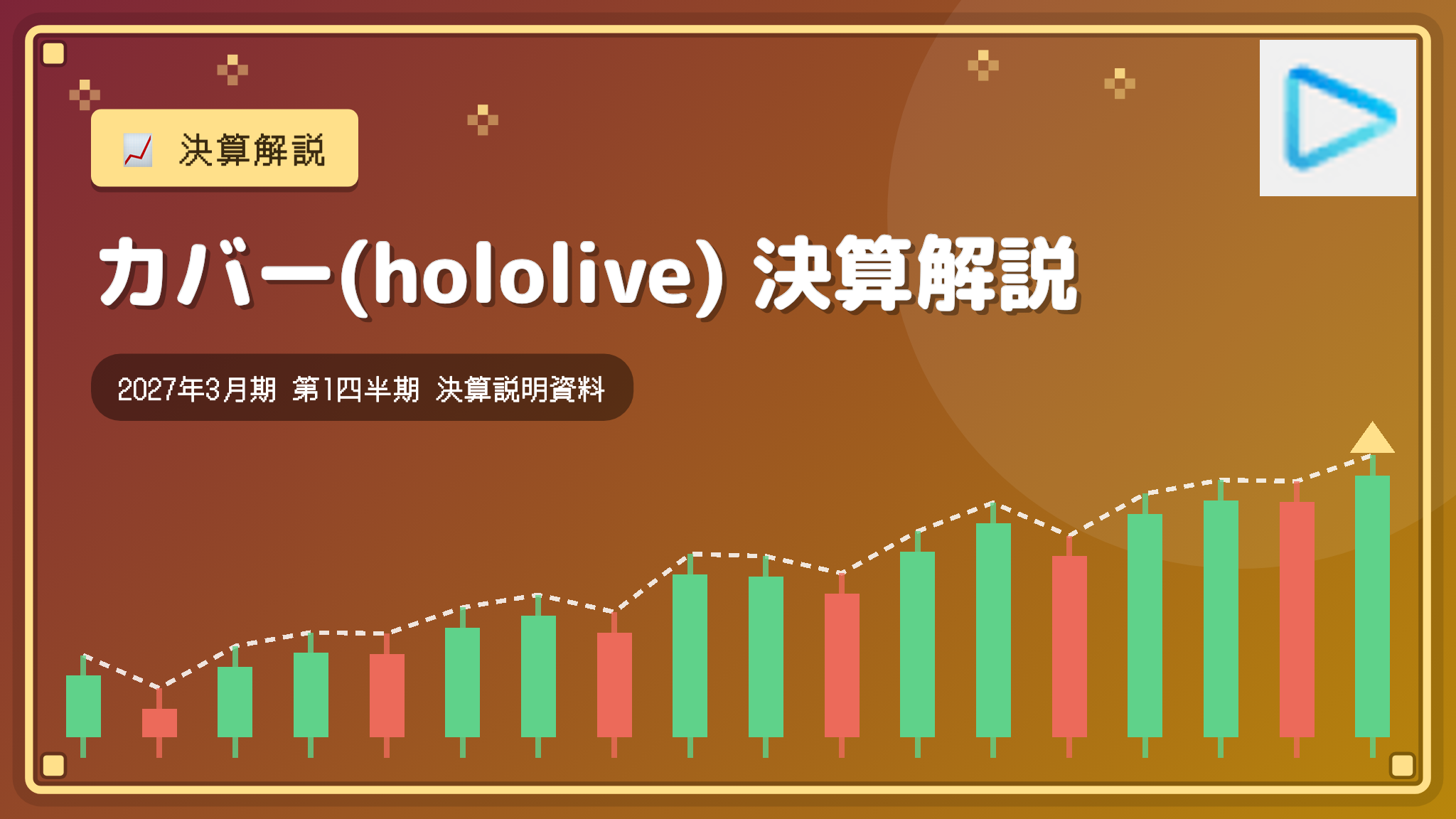 カバー(hololive) 2027年3月期 1Q決算解説:減収減益、限界利益率は44.8%へ改善も通期予想据え置き