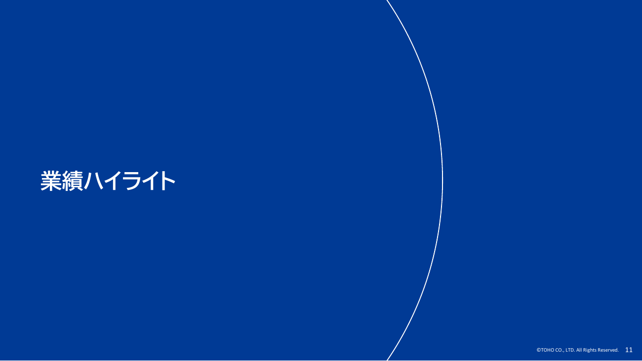 東宝 2027年2月期 第1四半期 決算説明資料 12ページ