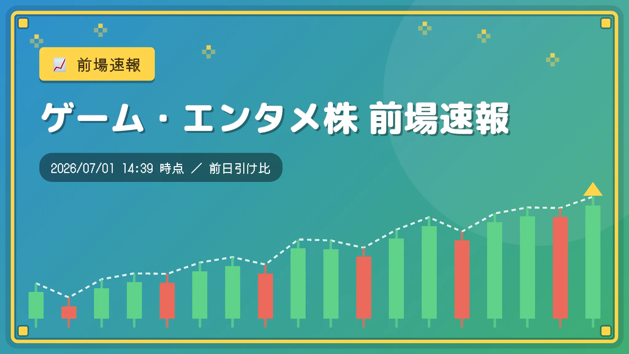 【ゲーム・エンタメ株】前場速報(2026/07/01)