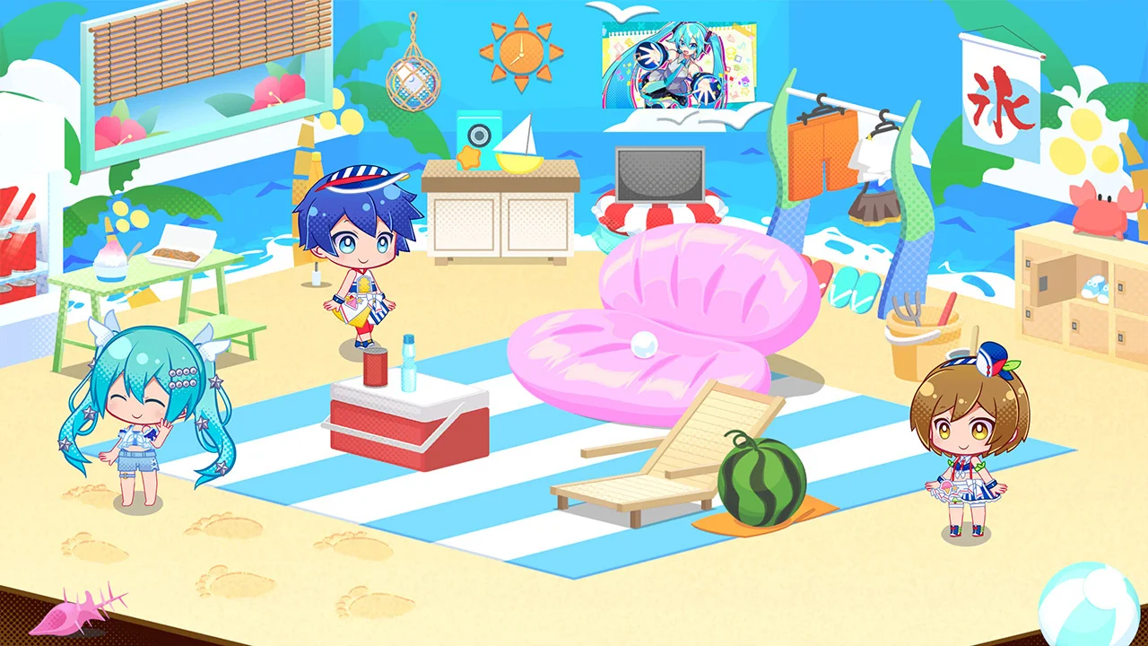 トロピカルなルームカスタマイズ画面