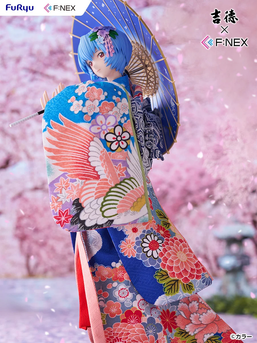 和傘を差した綾波レイを斜めから捉えた写真