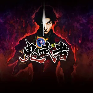 鬼武者(第1作)のキーアート。刀を構える主人公・明智左馬介
