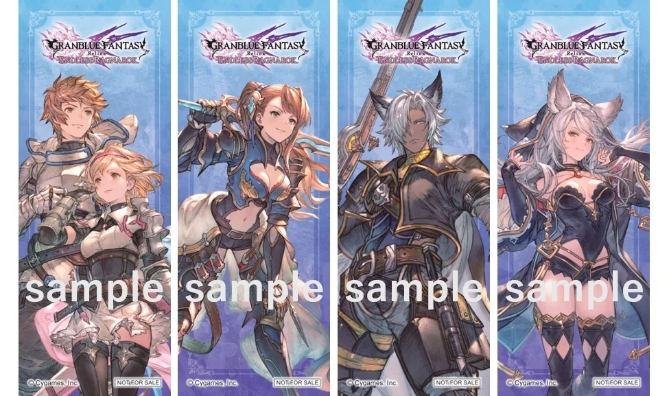 オリジナルしおりサンプル1〜4種