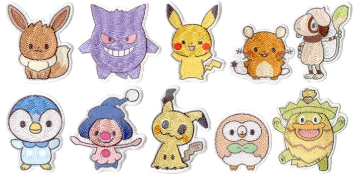 モンポケキャラクターのワッペン全10種