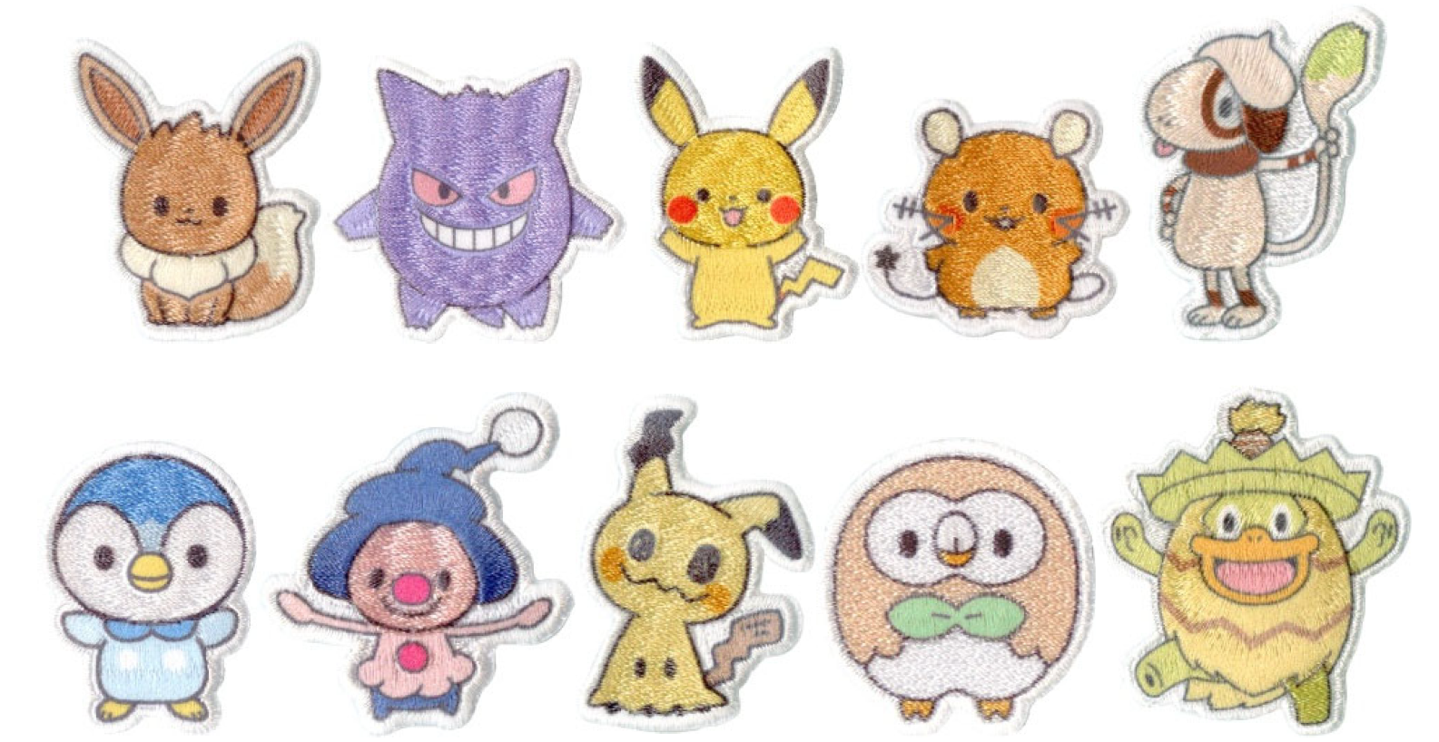 稲垣服飾のモンポケキャラクターワッペン10種