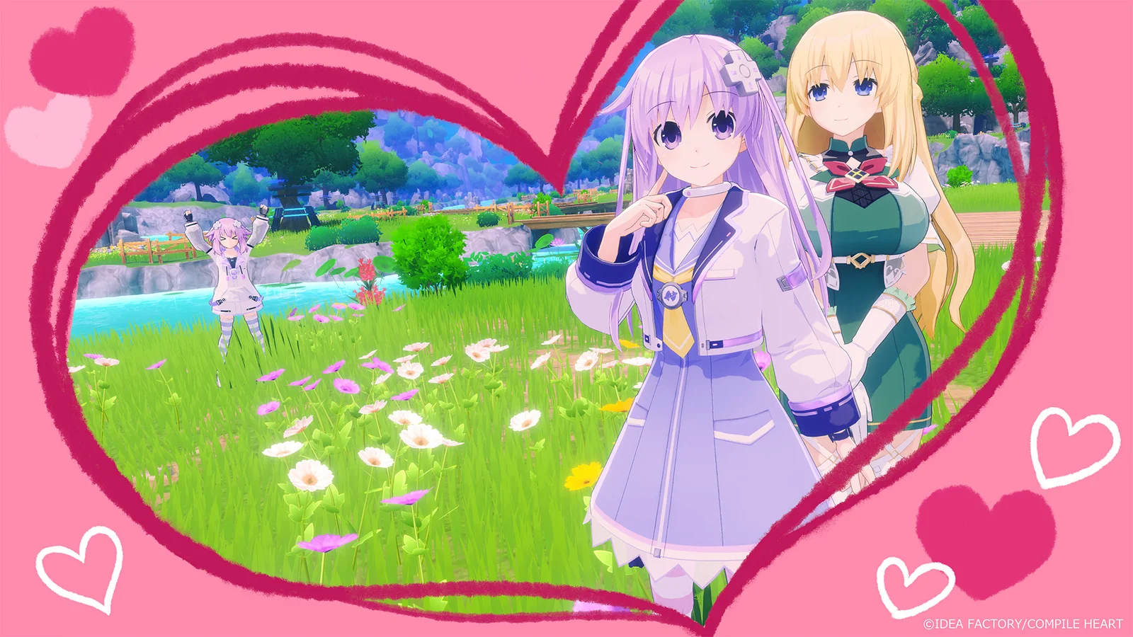 フォトモードで撮影されたハート型フレームの写真