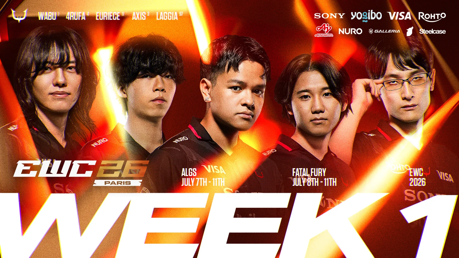 eスポーツチーム「REJECT」、Apex LegendsとFATAL FURY部門が『Esports World Cup 2026』出場