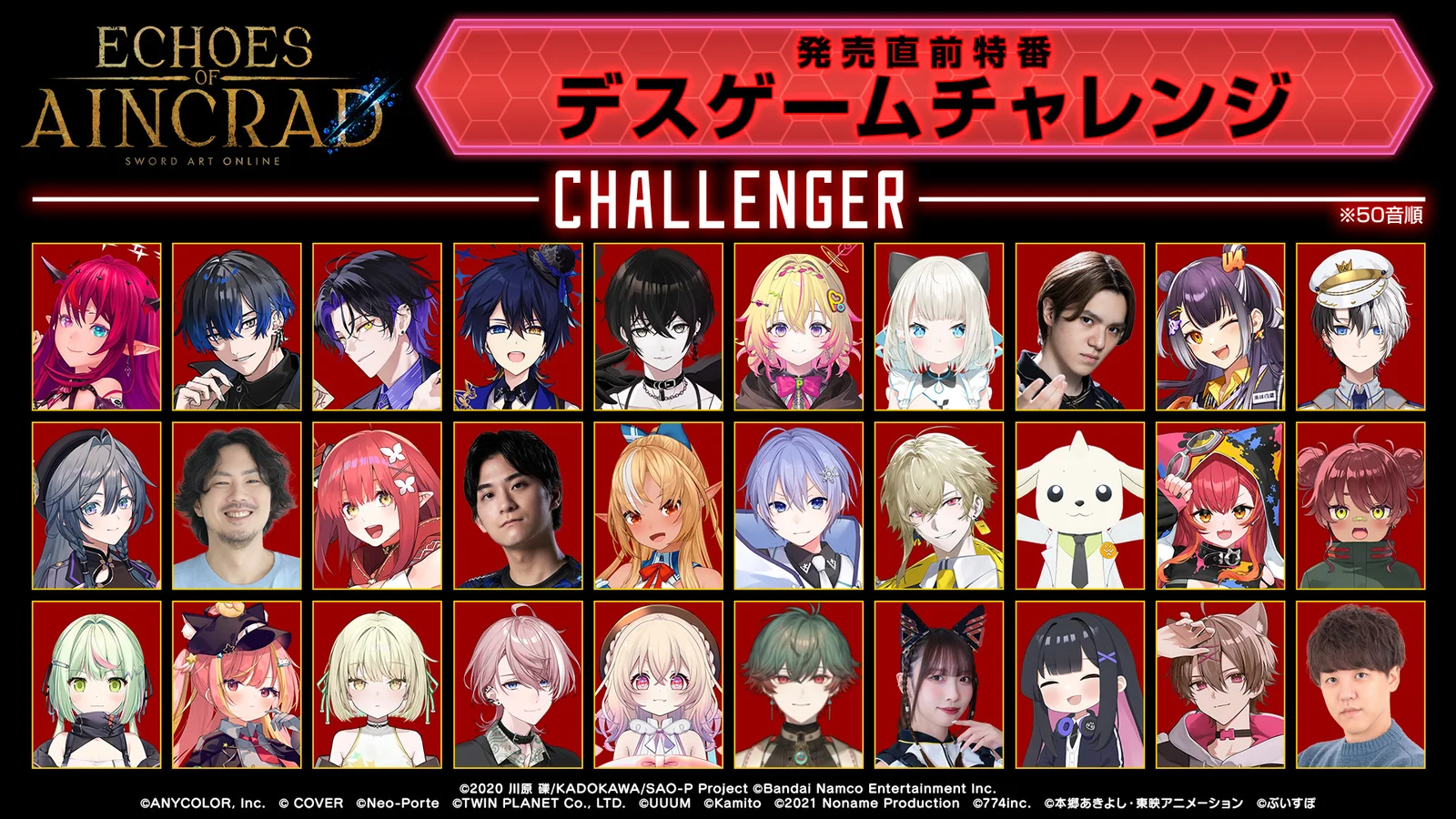 『SAO』新作『Echoes of Aincrad』発売直前特番《デスゲームチャレンジ》に30名参戦、GALLERIA PCが当たるキャンペーンも開催中