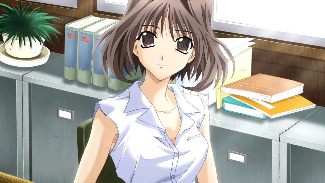 オフィスで椅子に座る女性