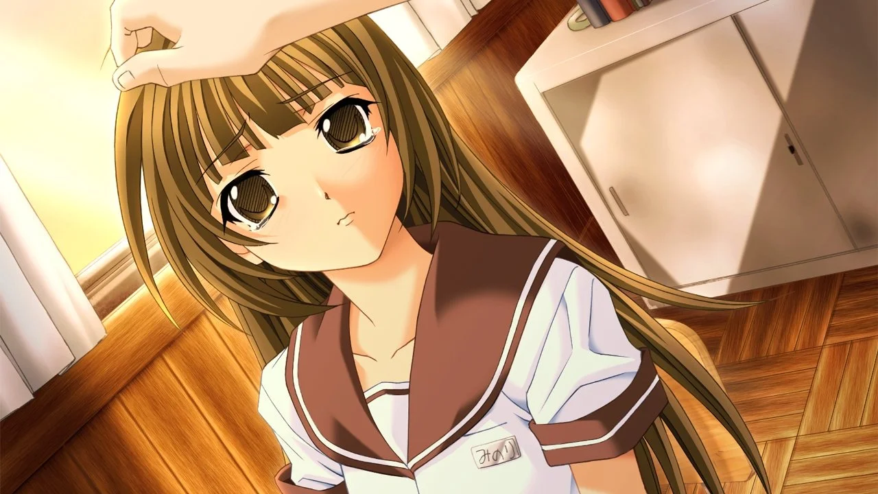 「みのり」の名札をつけた制服姿の少女
