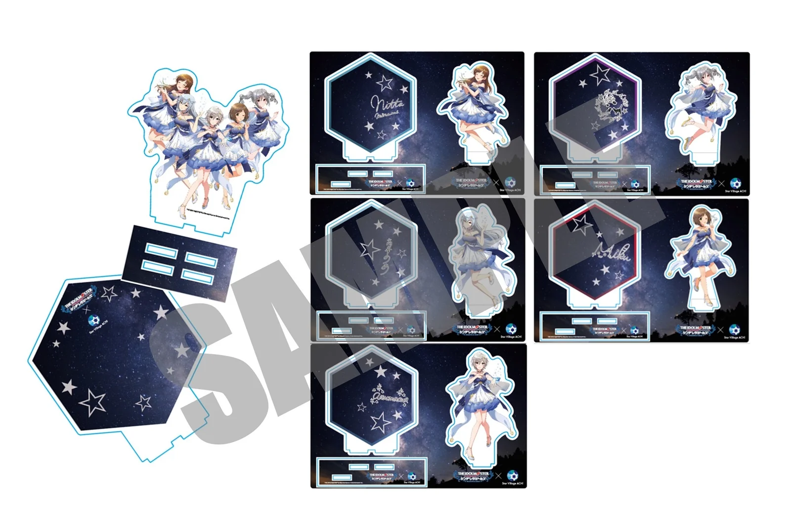 オリジナルアクリルスタンド、小5種