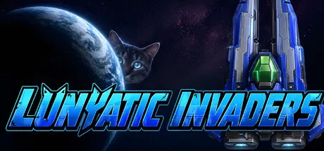無料の弾幕STG『Lunyatic Invaders』、猫の顔をした侵略者が銀河を埋め尽くす