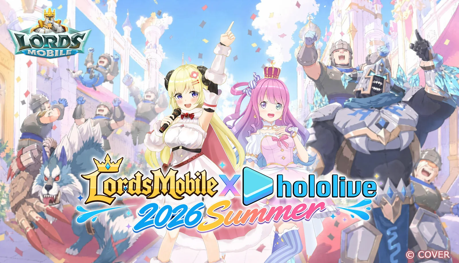 「ロードモバイル」にホロライブ「角巻わため」「姫森ルーナ」参戦、ギルドを率いる夏のコラボイベント開幕