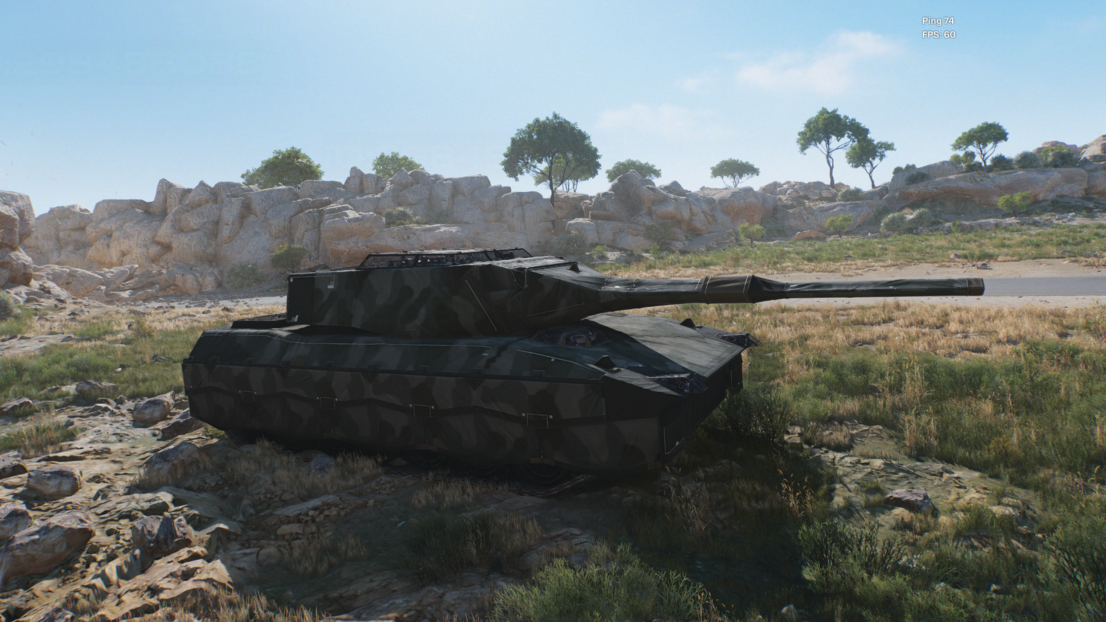 岩場に潜む新戦車